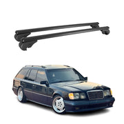 Barres de toit Transversales pour Mercedes Classe E S124 1985-1995 Alu Noir