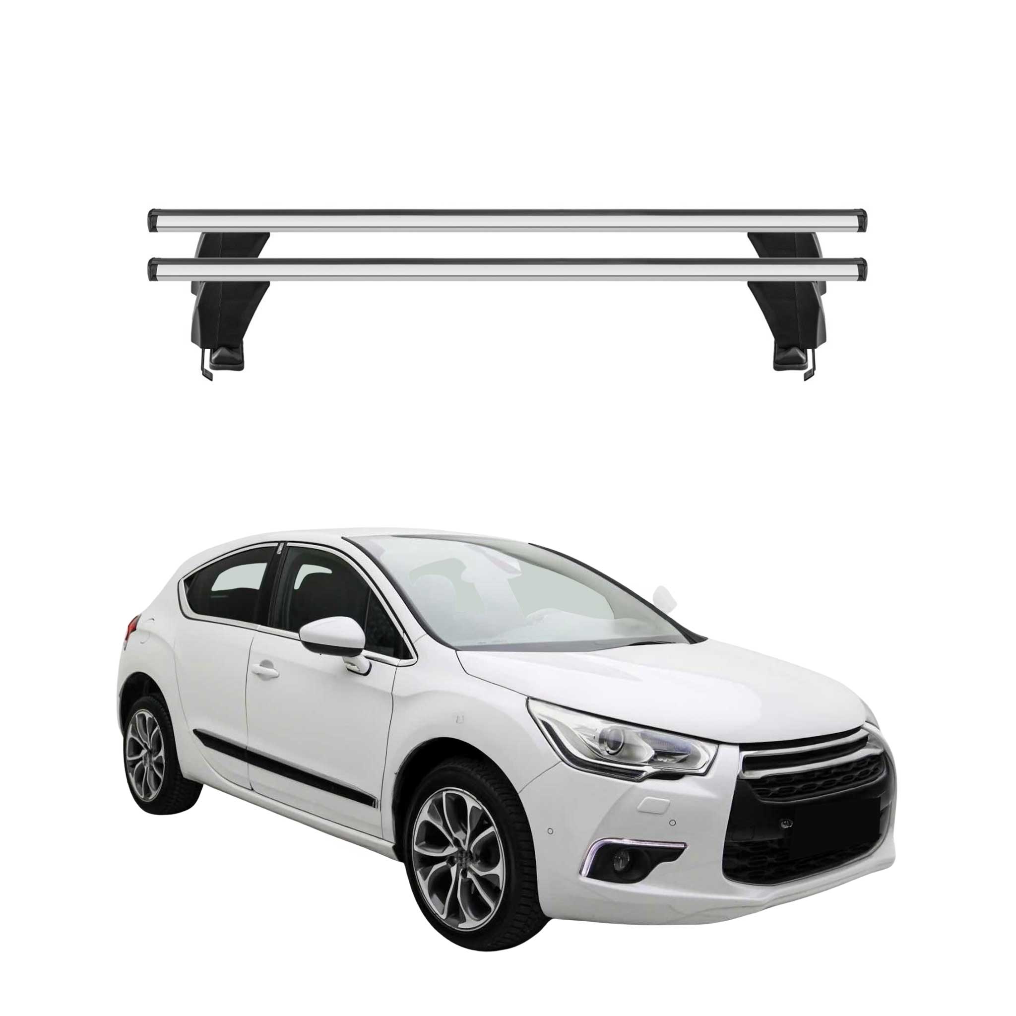Menabo Barres de toit Transversales pour Citroen DS4 2011-2015 Gris ABE 2x