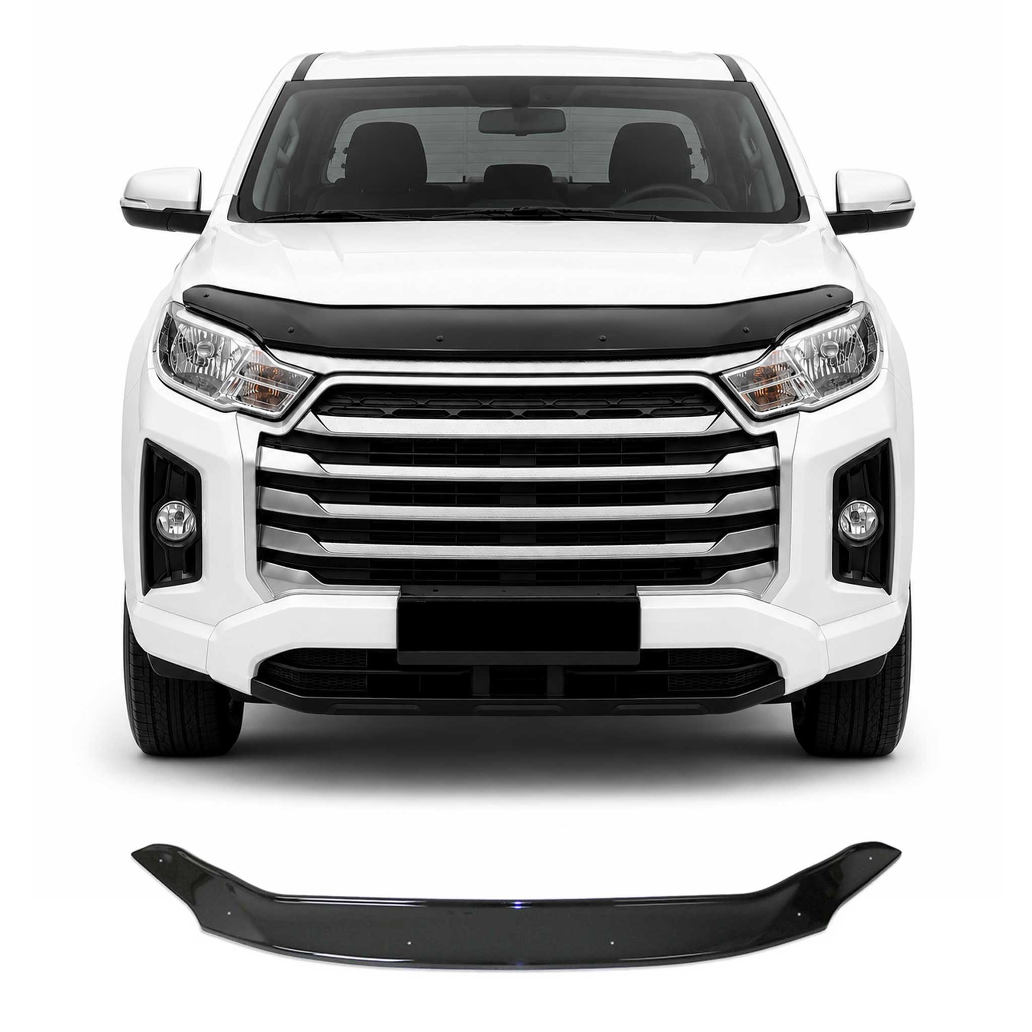 Deflecteurs d'air capot de voiture pour Ssangyong Musso 2018-2026 2018-2026 Noir