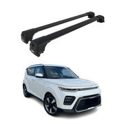 Barres De Toit Transversales pour Kia Soul X-Line 2019-2025 Alu Noir ABE
