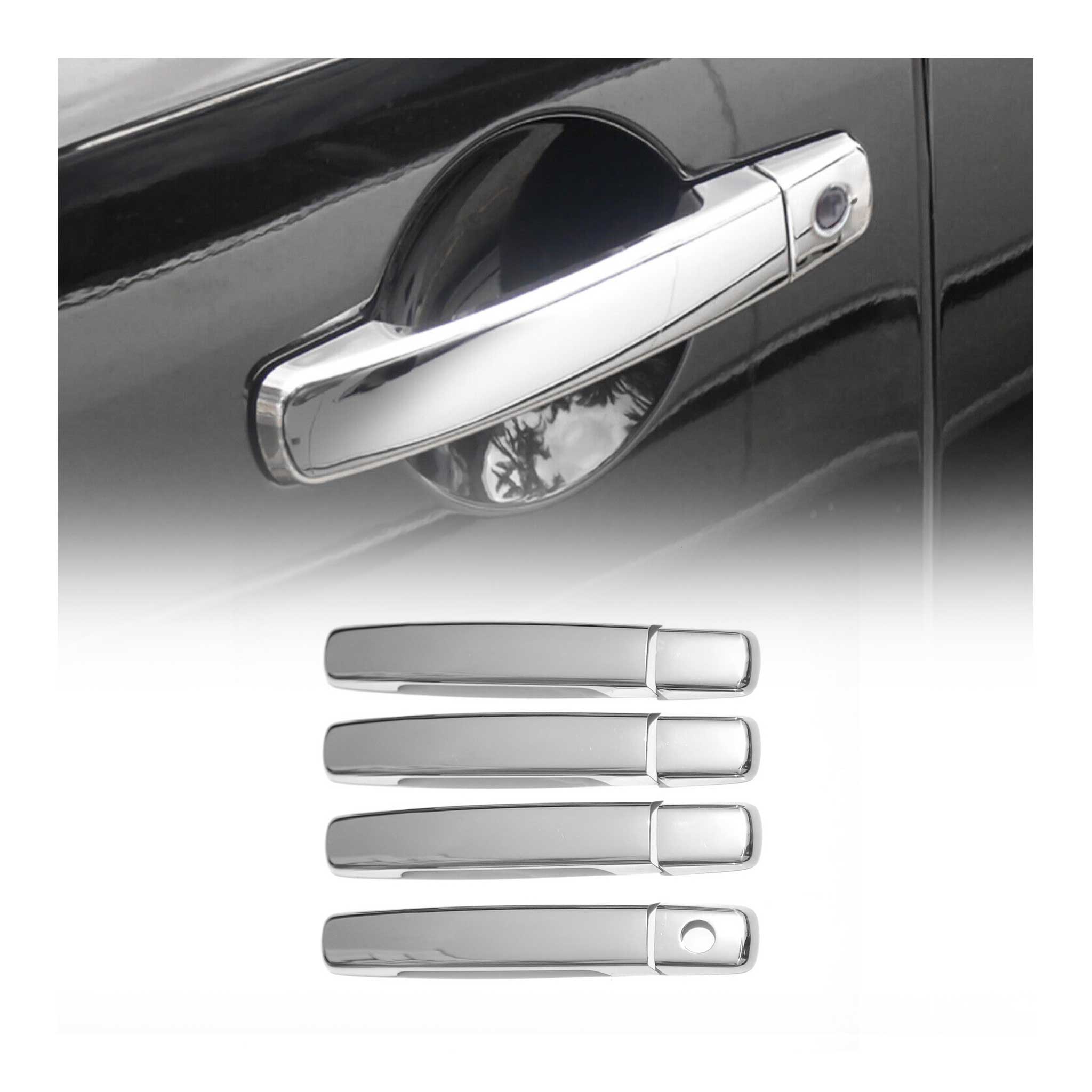 Couverture de poignée de porte pour Nissan Qashqai +2 2006-2013 Acier Inox 8Pcs