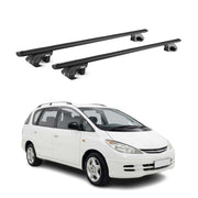 Barres de toit transversales pour Toyota Previa II 2000-2005 Aluminium Noir ABE