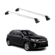 Barres de toit pour Kia Stonic YB 2017-2026 5P Gris Argenté 2 pièces ABE