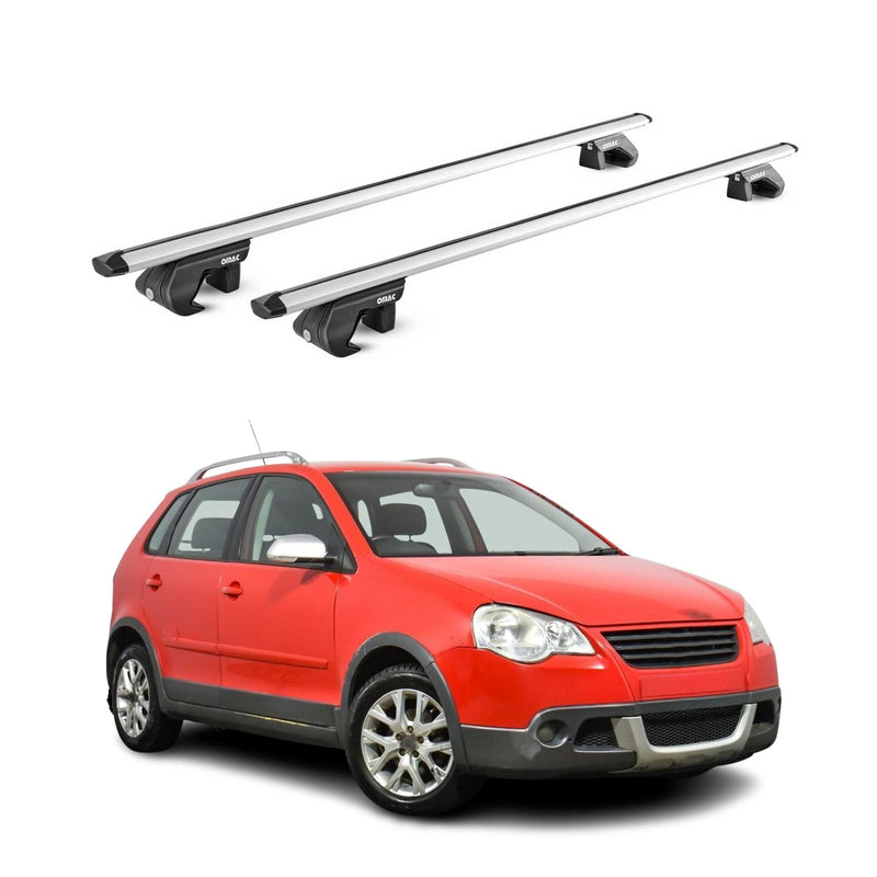 Barres de toit transversales pour VW Polo 9N 6R 2003-2017 Aluminium Gris 2x ABE