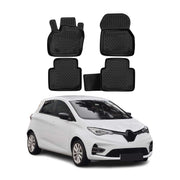 OMAC Tapis de sol pour Renault Zoe 2019-2024 sur mesure en caoutchouc Noir