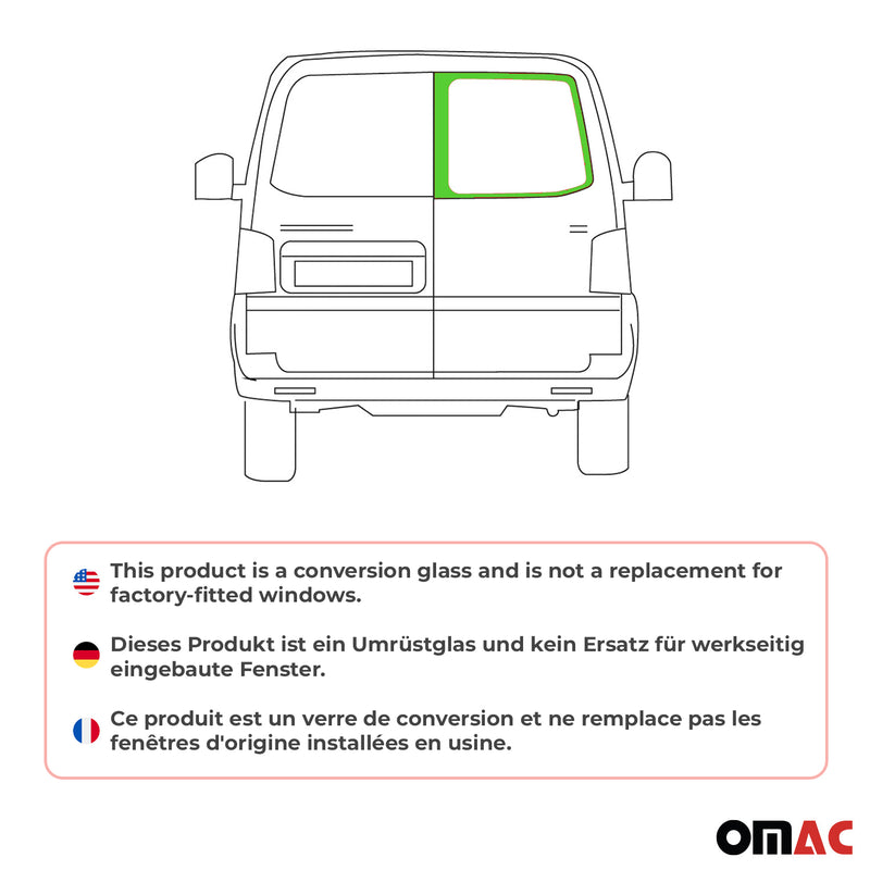 Vitre de Porte pour VW T5 2003-2015 L1/L2 Arriére Droit Verre fixe