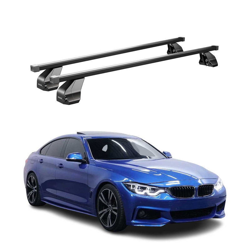Barres transversales Menabo pour BMW Série 4 F36 Gran Coupé 2014-2021 inox Noir