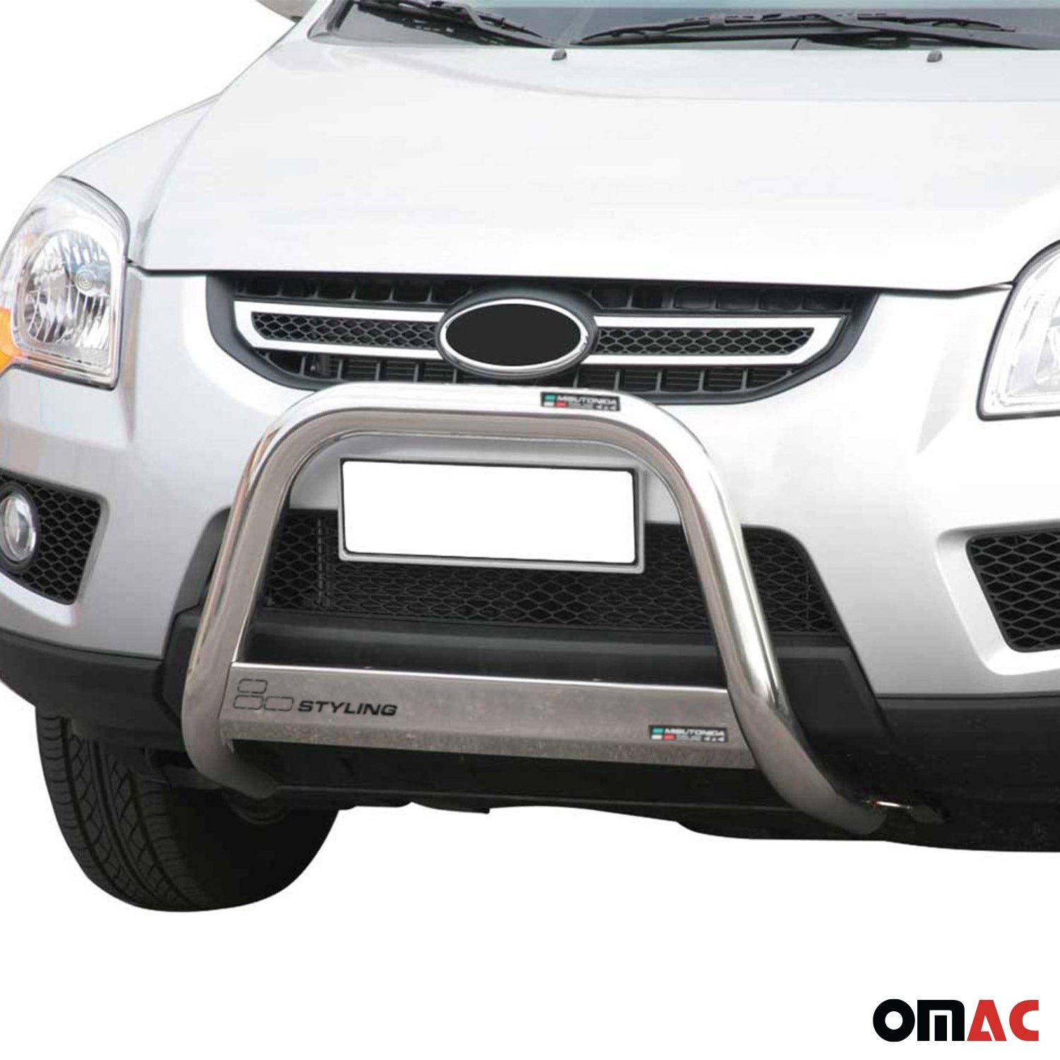 Pare-buffle Avant pour Kia Sportage 2008-2010 63 mm en Acier Gris