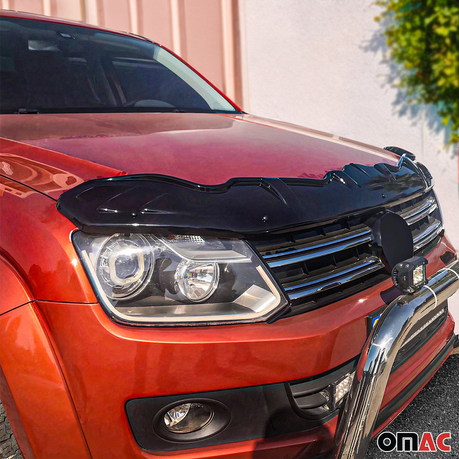 Deflecteurs d'air capot de voiture pour VW Amarok 2010-2020 Noir en ABS