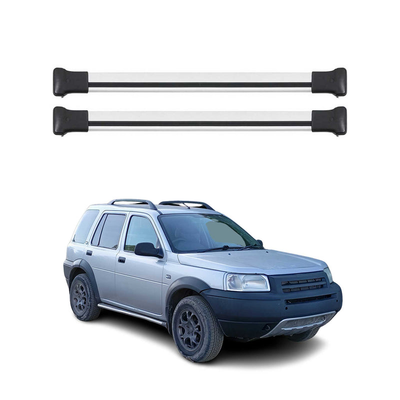 Barres de toit transversales pour Land Rover Freelander 1997-2006 Alu Gris