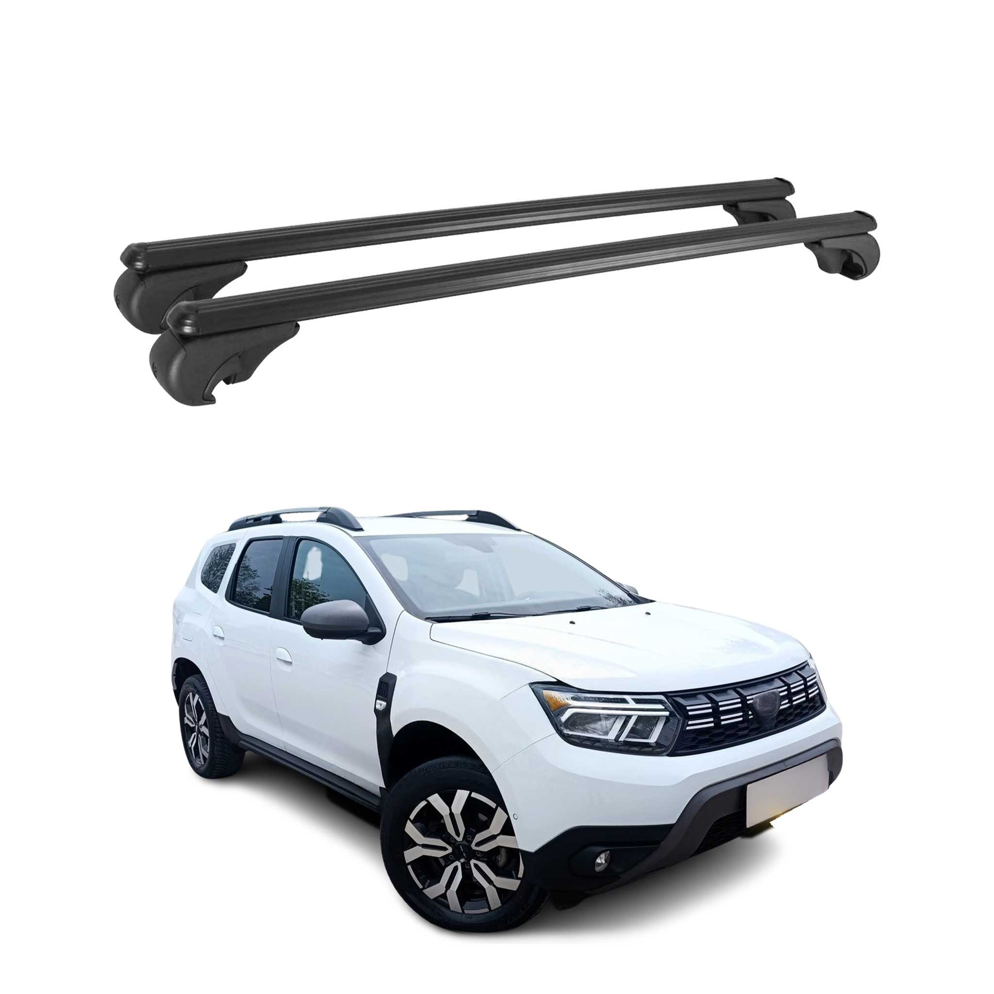 Barres de Toit transversales pour Dacia Duster mk3 2024-2025 Aluminium Gris 2x