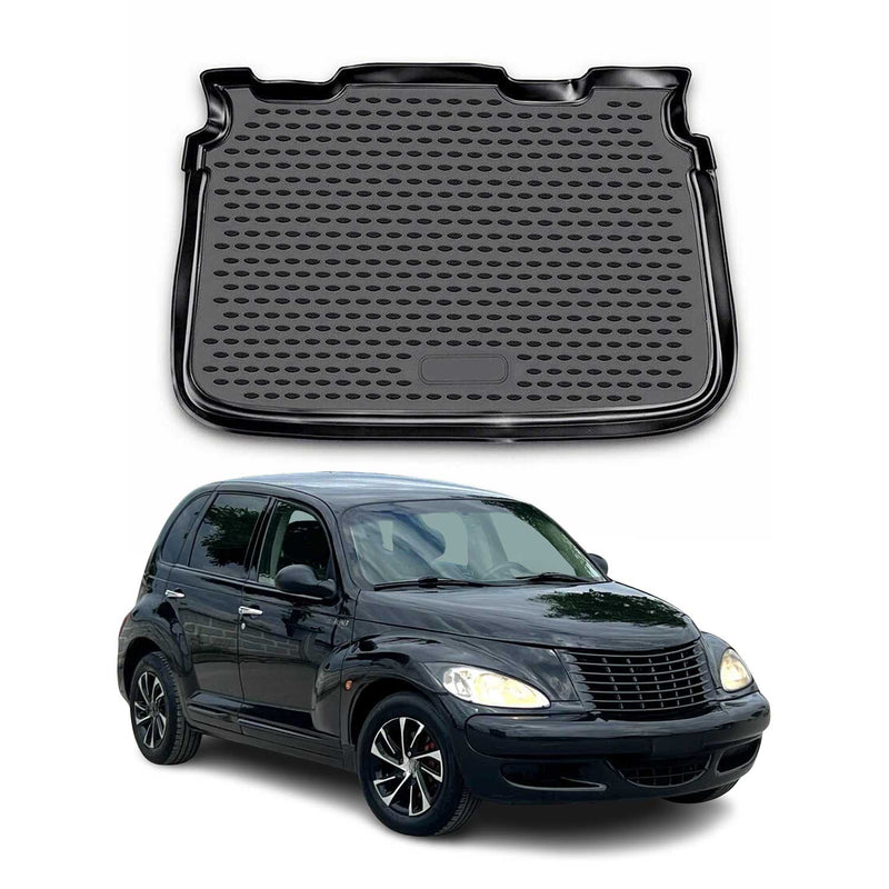 Tapis de Coffre pour Chrysler PT Cruiser 2000-2009 en caoutchouc TPE 3D Noir 1x