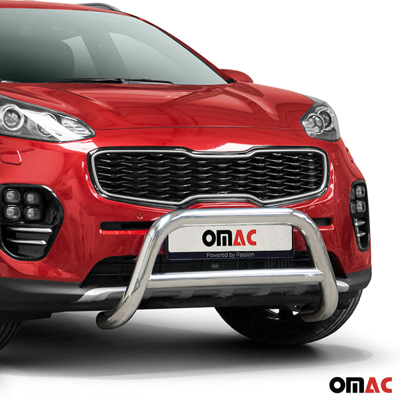 Pare-Buffle Avant Pour Kia Sportage 2016-2021 Acier Inoxydable Argent