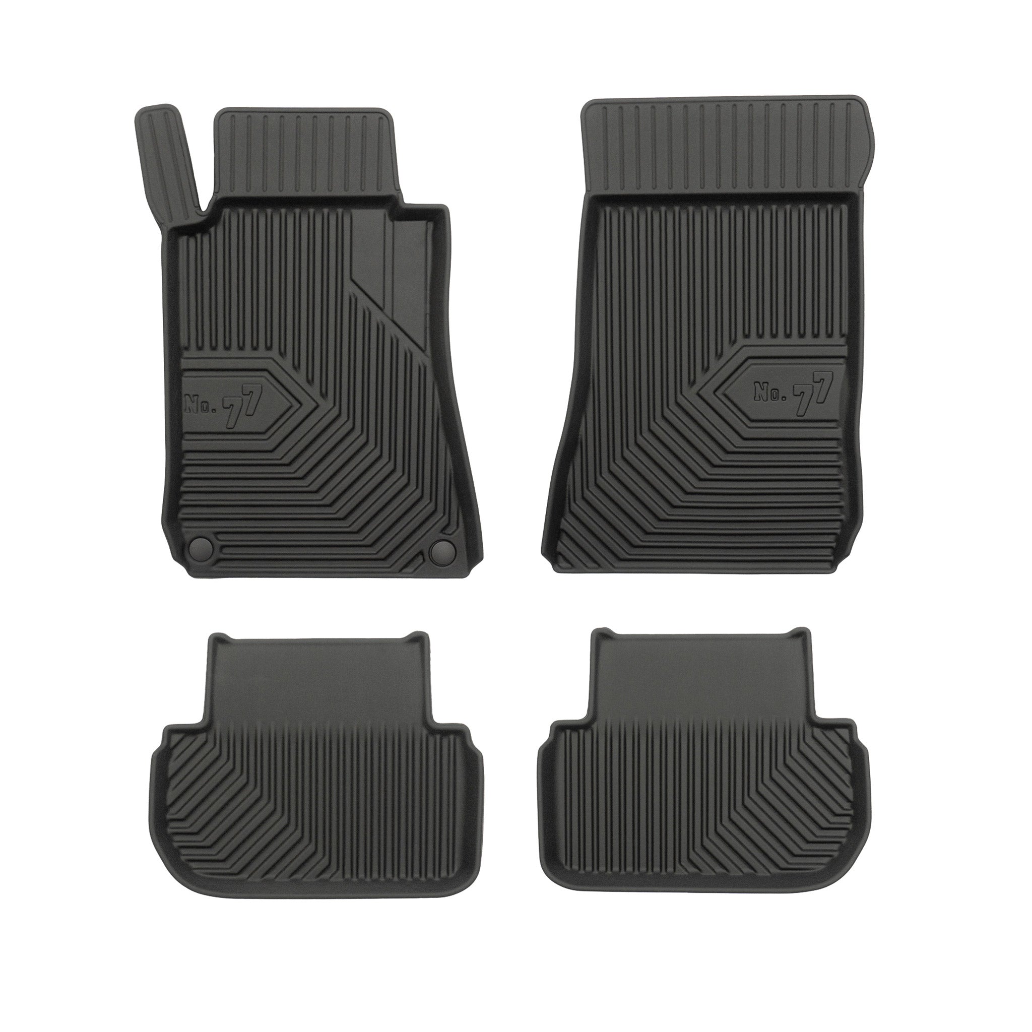 Tapis de Sol de Voiture pour Mercedes-Benz CLK C209 2002-2009 TPE Noir 4Pcs