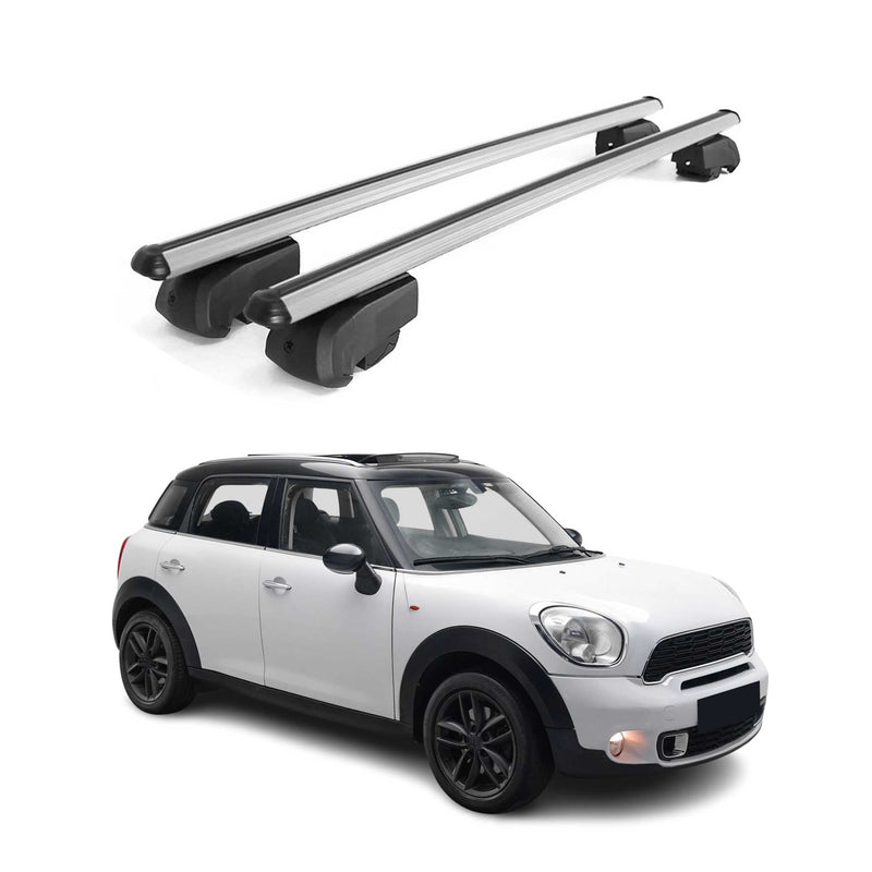 Barres de toit Transversales pour Mini Countryman 2010-2016 ABE Alu Gris