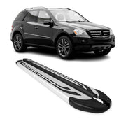 Marchepieds Latéraux pour Mercedes Classe M W164 2006-2011 Aluminium Gris 2Pcs