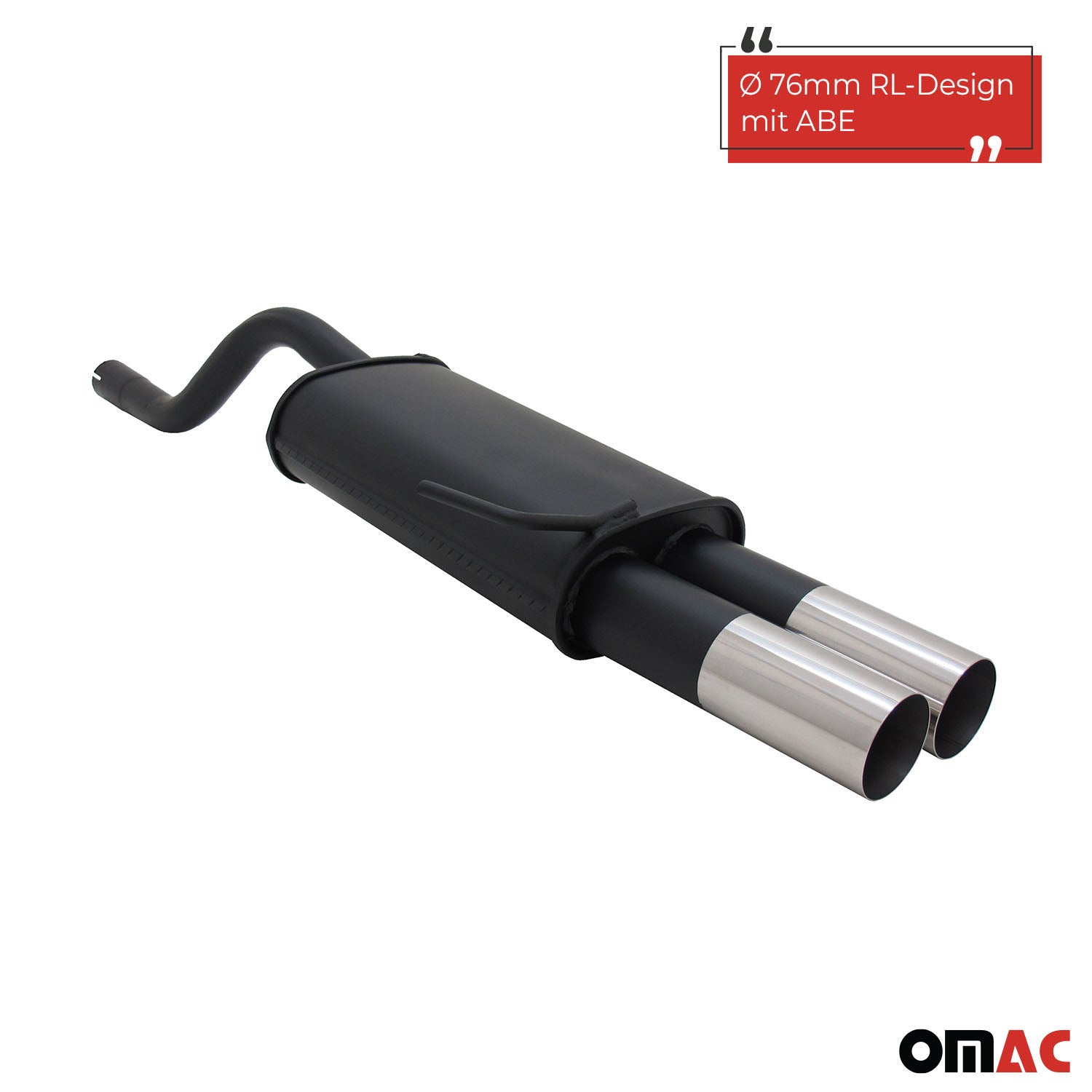 Échappement arrière sport Novus pour Renault Clio 2 2x76mm RL-Design avec ABE