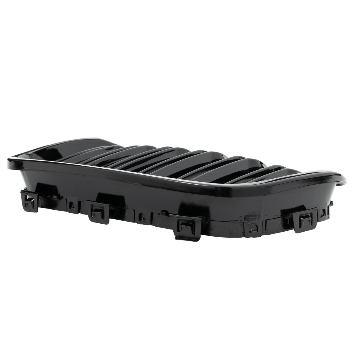 JOM Calandre pour BMW (F20/F21) 2011-2015 Doppelrippe Noir ABS Noir Brillant
