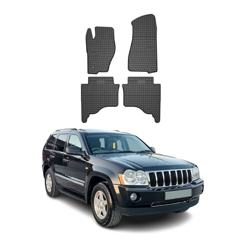 Tapis de Sol pour Jeep Grand Cherokee 2004-2010 Caoutchouc TPE Noir 4Pcs