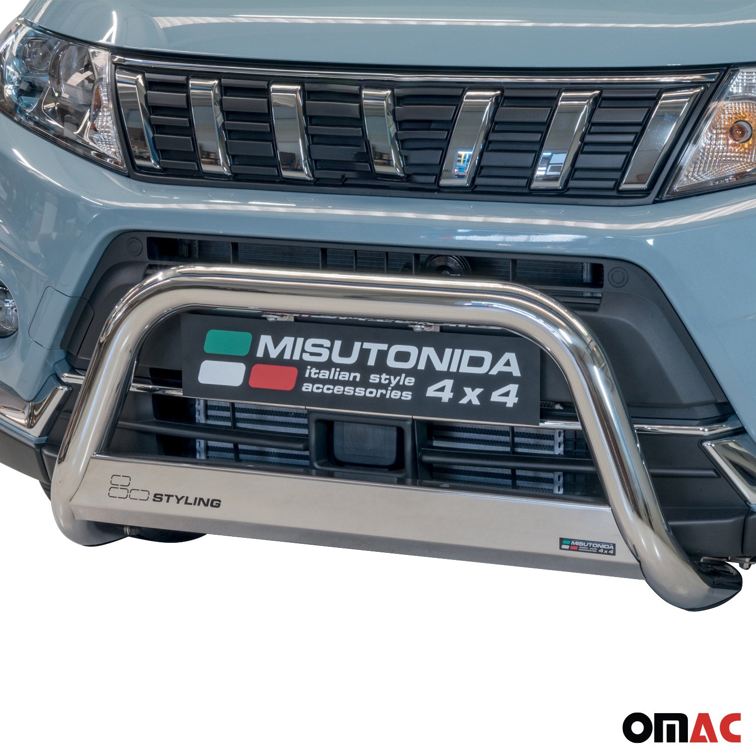 Pare-buffle Avant pour Suzuki Vitara 2019-2026 63 mm en Acier Gris