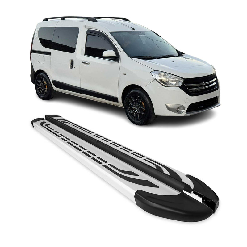 Marchepieds Latéraux pédale pour Dacia Dokker 2012-2021 Aluminium Gris 2Pcs