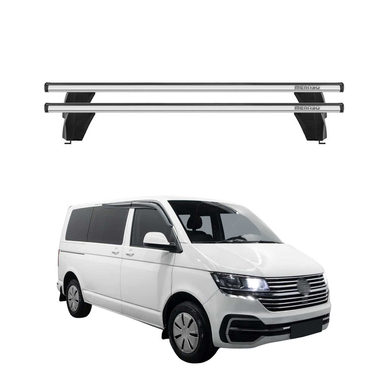 Menabo Barres de toit Transversales pour VW T6 T6.1 Transporter 2015-24 Gris 2x