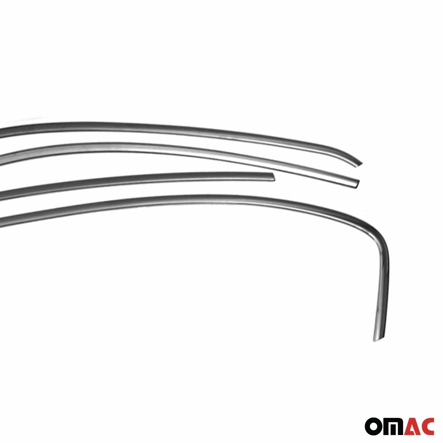 Garniture de Fenêtre pour Fiat Tipo 2015-2025 Berline HB Acier Inox Foncé