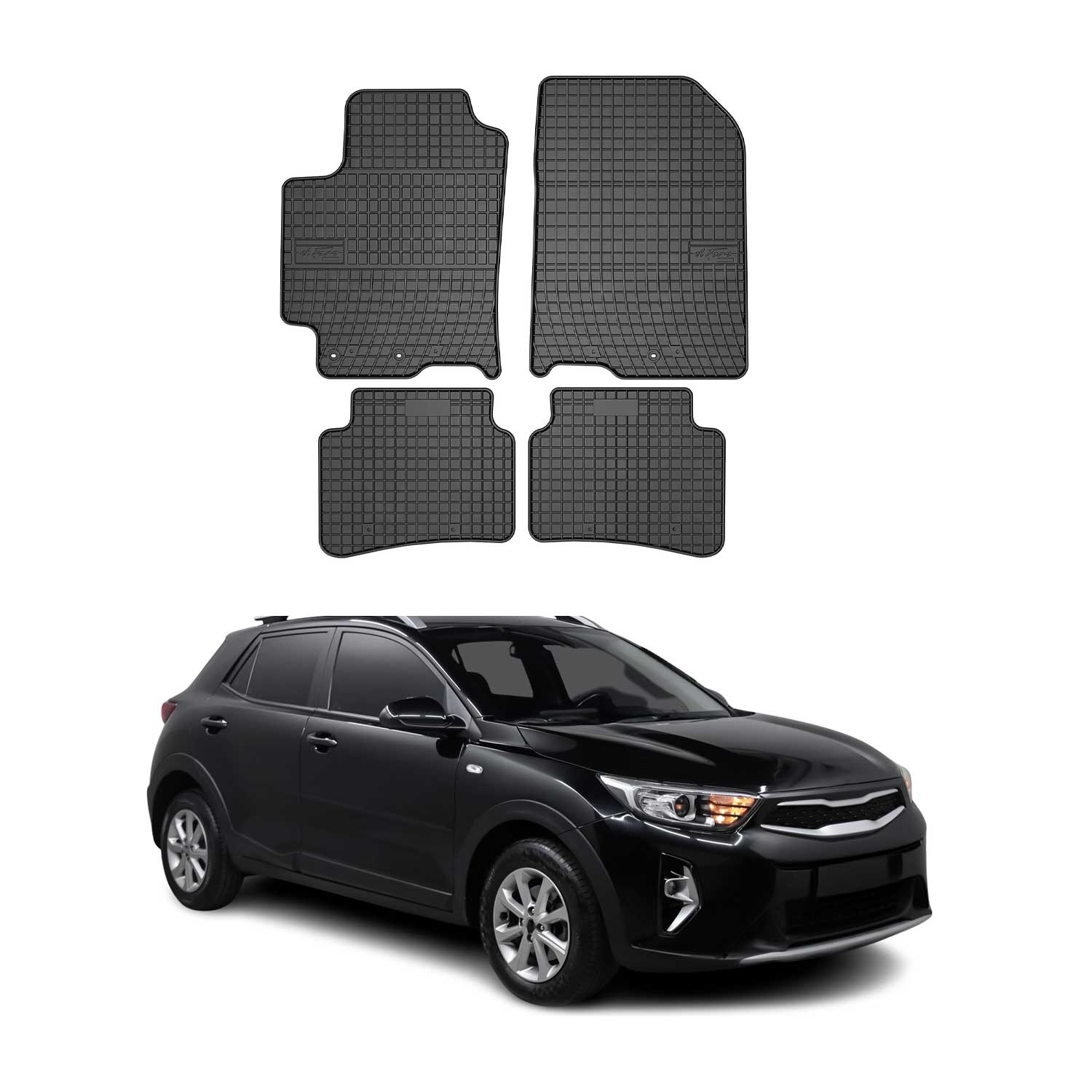 Tapis de Sol pour Kia Stonic 2017-2026 OMAC Noir Caoutchouc