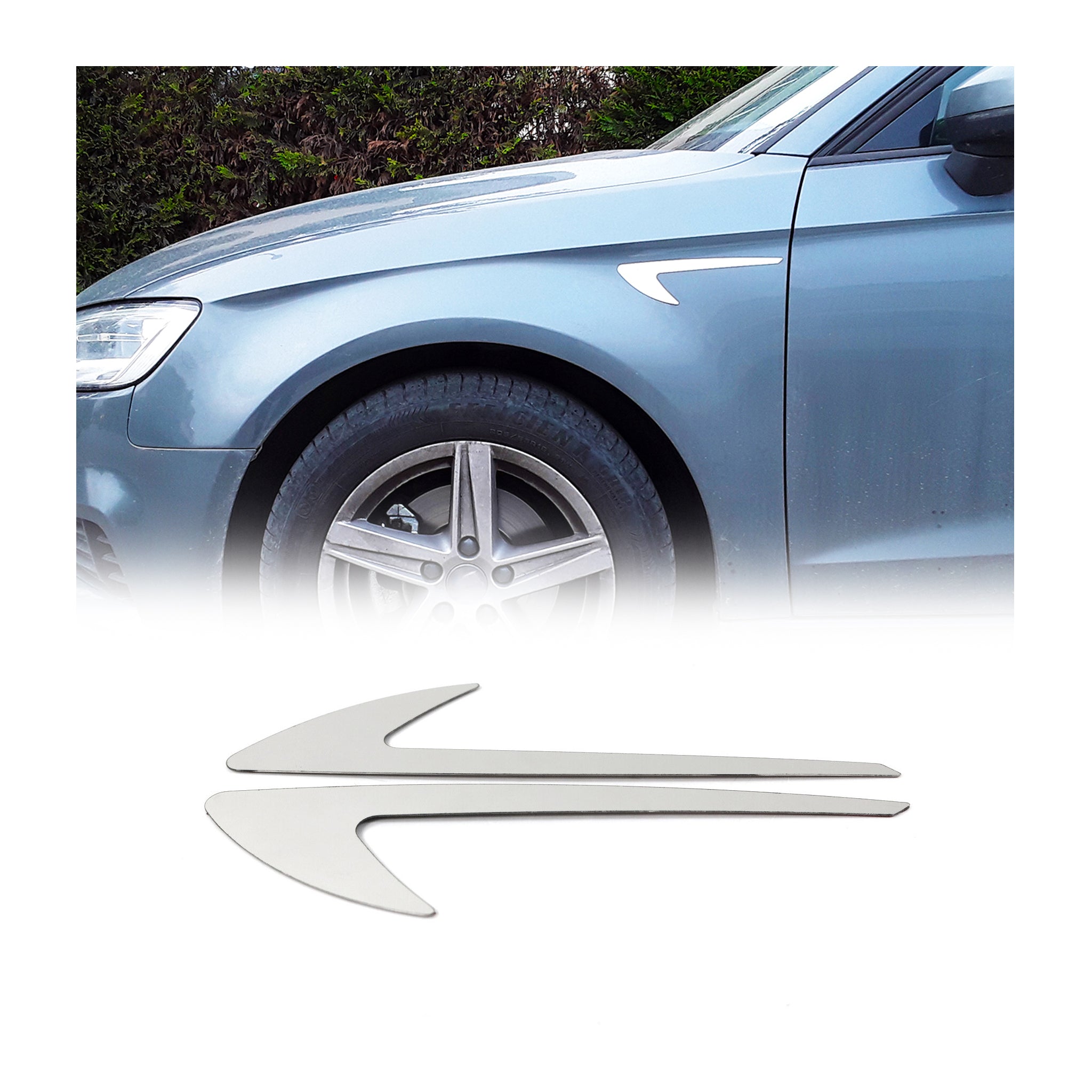 Bandes décoratives latérales chromées pour BMW 3 E90 F30 2005-2019 inox 2Pcs