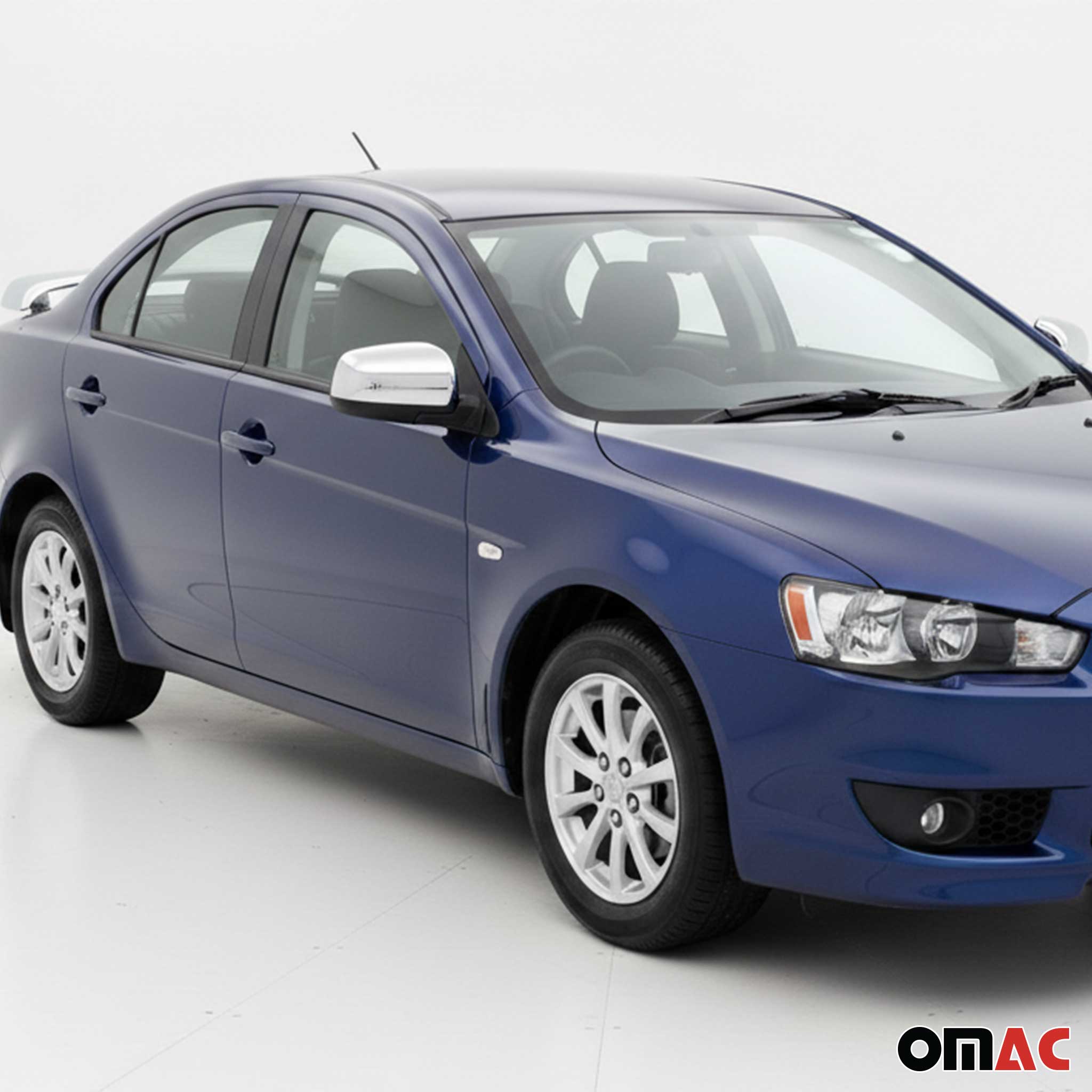 Coques de Rétroviseurs pour Mitsubishi Lancer 2008-2017 en Acier Chromé Argent