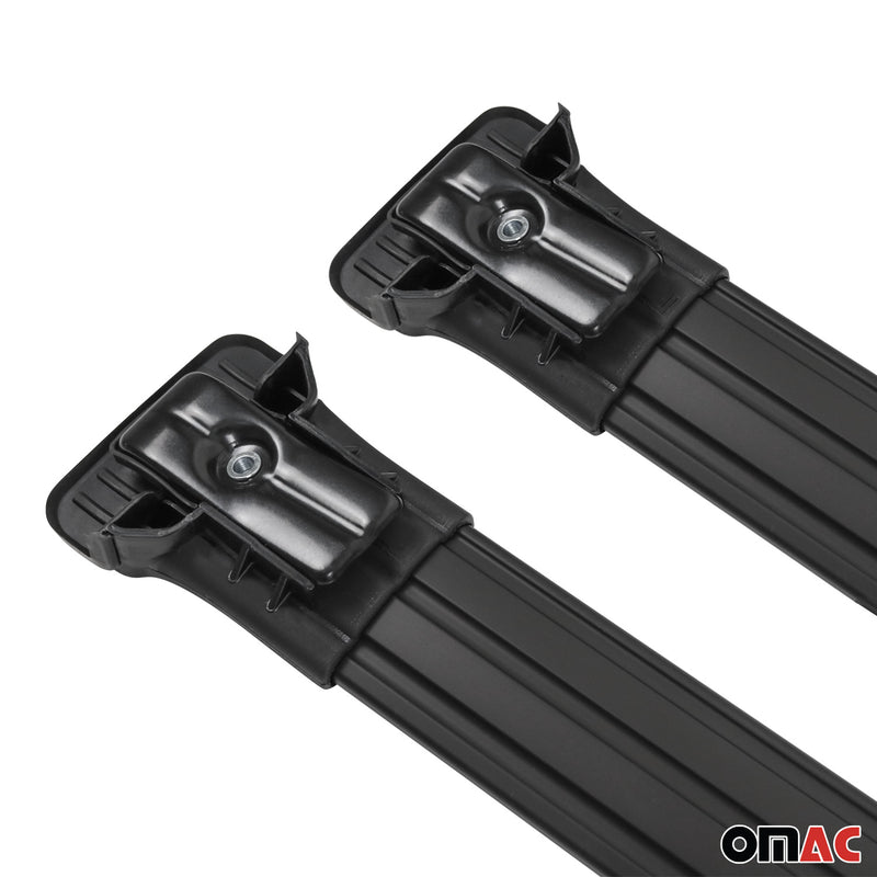 Barres de Toit Transversales pour Renault Trafic 2001-2014 2pcs Alu Noir TÜV ABE