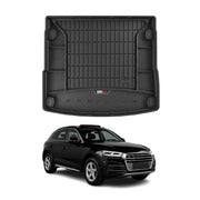 OMAC Tapis de coffre caoutchouc pour Audi Q5 FY 2017-2024 Noir Premium