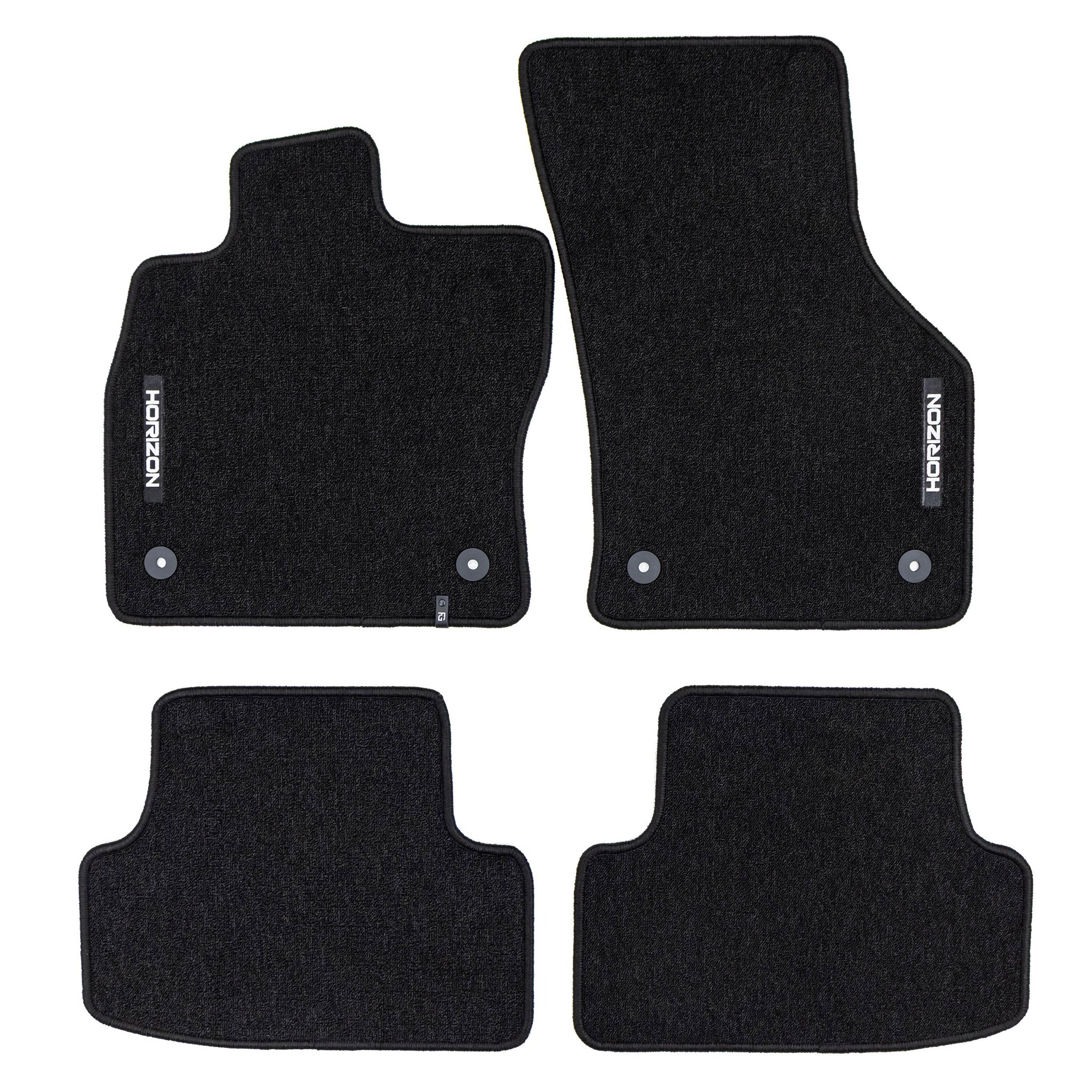 Tapis de Sol de Voiture pour Audi A3 8Y 2020-2025 Berline Velours Noir 4Pcs