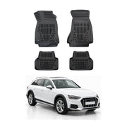 Tapis de sol pour Audi A5 2016-2024 Sportback / A4 2016-2025 Noir 3D en TPE 4Pcs