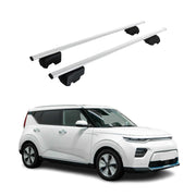 Barres de toit Transversales pour Kia Soul EV 2020-2023 Fer Argent ABE