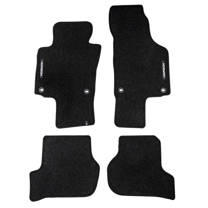 Tapis de Sol de Voiture pour Skoda Octavia II 2004-2013 Velours Noir 4Pcs
