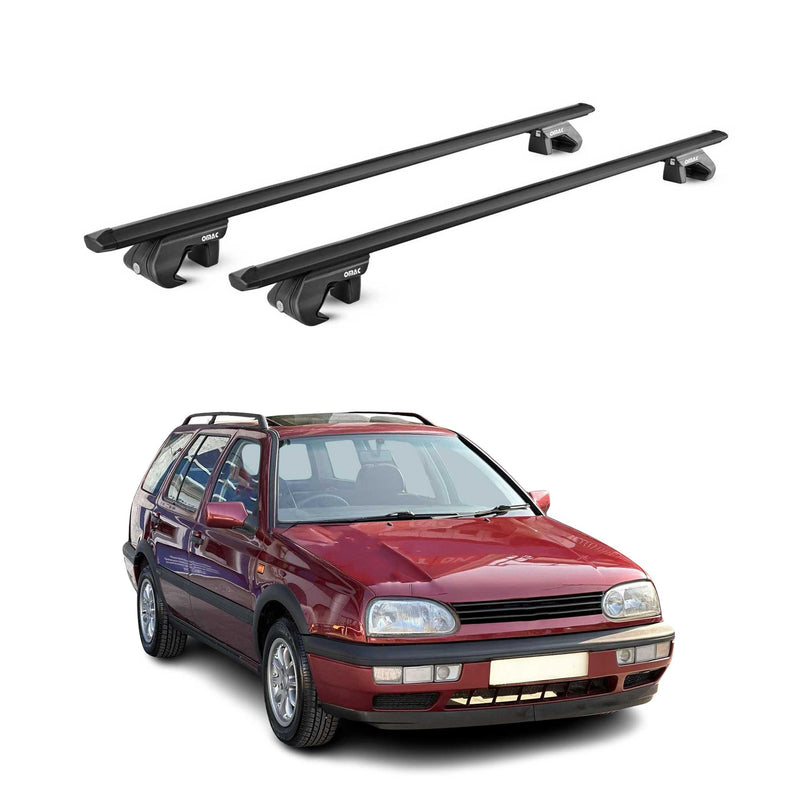 Barres de toit transversales pour VW Golf MK3 MK4 Break 1993-2007 Noir ABE