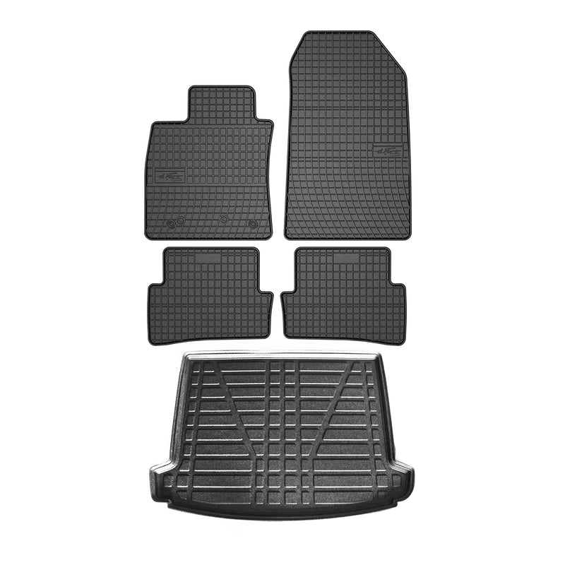 Kit Tapis de sol et coffre pour Renault Clio 2012-2022 Noir TPE