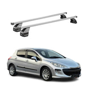 Barres de toit transversales pour Peugeot 308 2007-2014 Acier Gris
