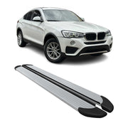 Marchepieds latéraux pédale pour BMW X4 F26 2014-2018 Aluminium 2x Gris