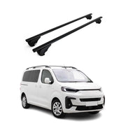 Barres de toit Transversales pour Fiat Scudo 2022-2026 Acier Noir 2Pcs