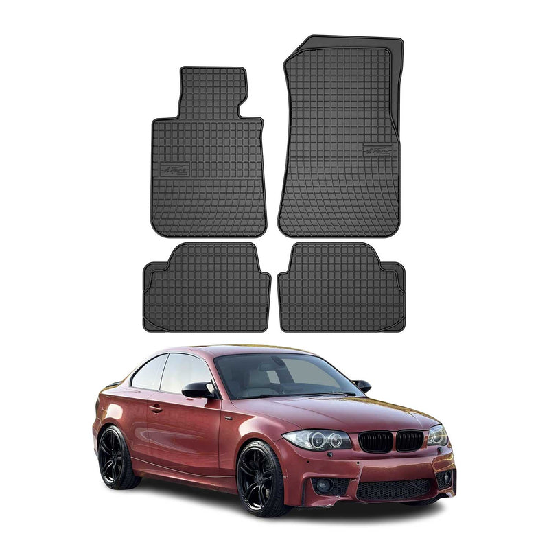 OMAC Tapis de sol pour BMW Série 1 E82 Coupé 2Door 2007-2013 Noir en caoutchouc