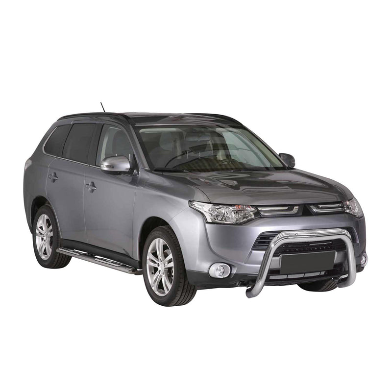 Pare-buffle Avant pour Mitsubishi Outlander 2013-2015 76 mm en Acier Gris