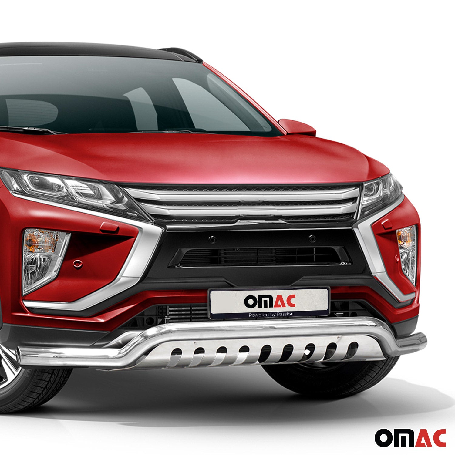 Pare-Buffle Avant Pour Mitsubishi Eclipse Cross 2018-2019 en inox Argent