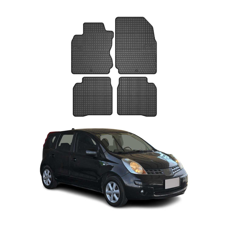 Tapis de Sol pour Nissan Note 2006-2012 Caoutchouc Noir
