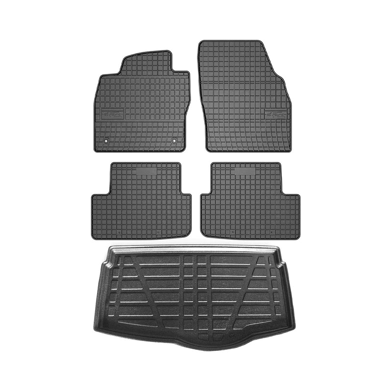 Kit Tapis de sol et coffre pour VW Polo 2017-2021 Noir TPE