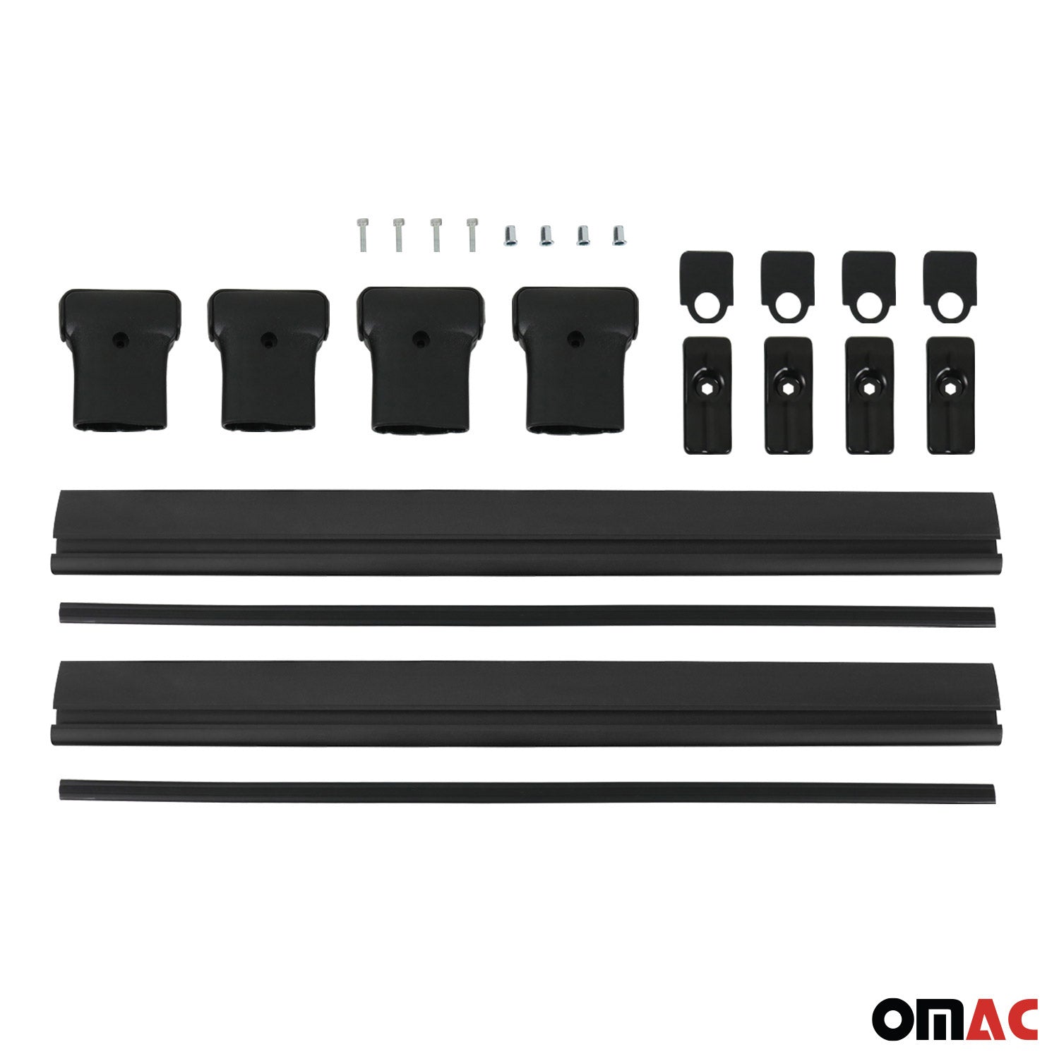 OMAC Barres de toit en aluminium pour Renault Megane II 2003-2008 Noir 2Pcs TÜV