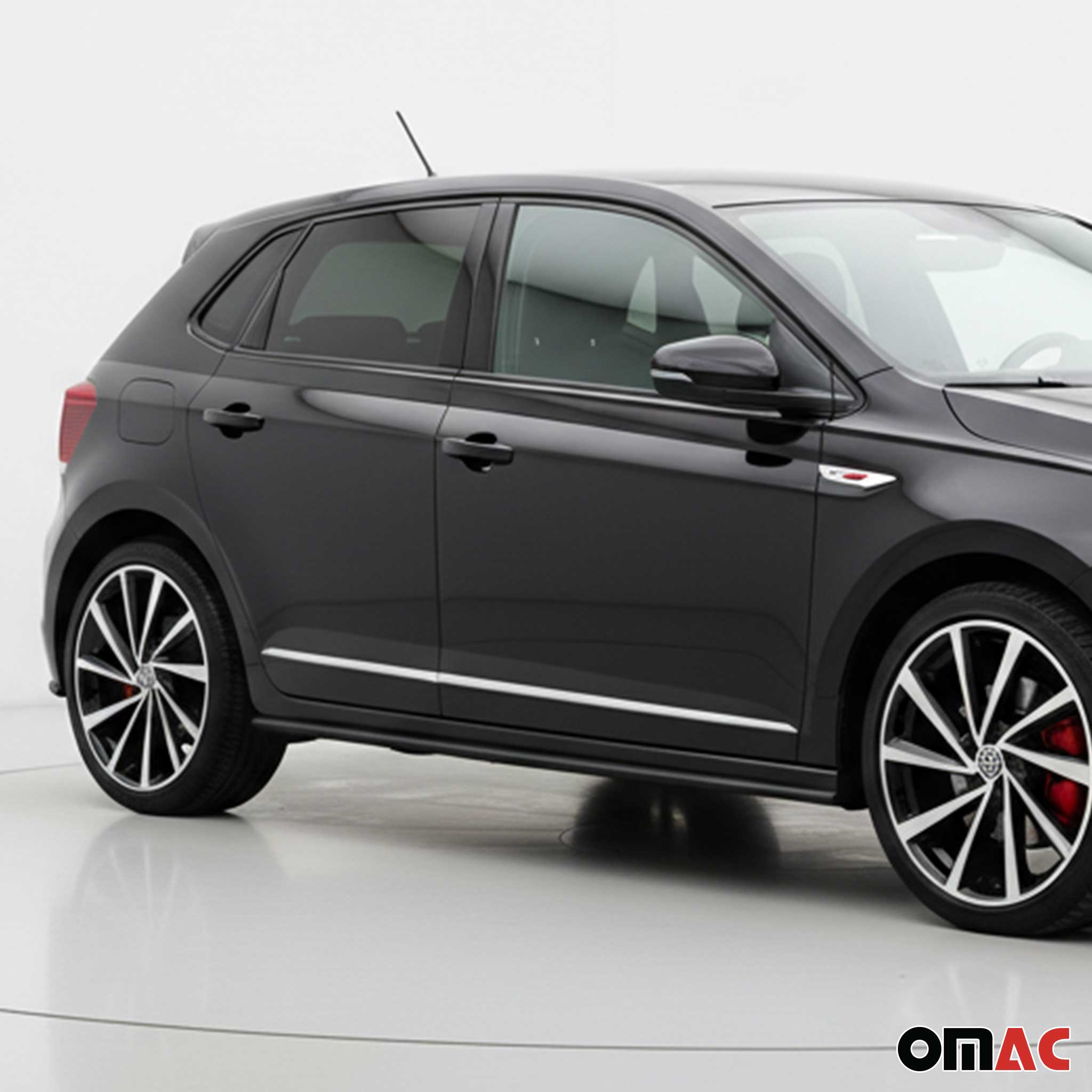 Bande baguette de porte latérale pour VW Polo 2017-2021 en acier inoxydable 4Pcs