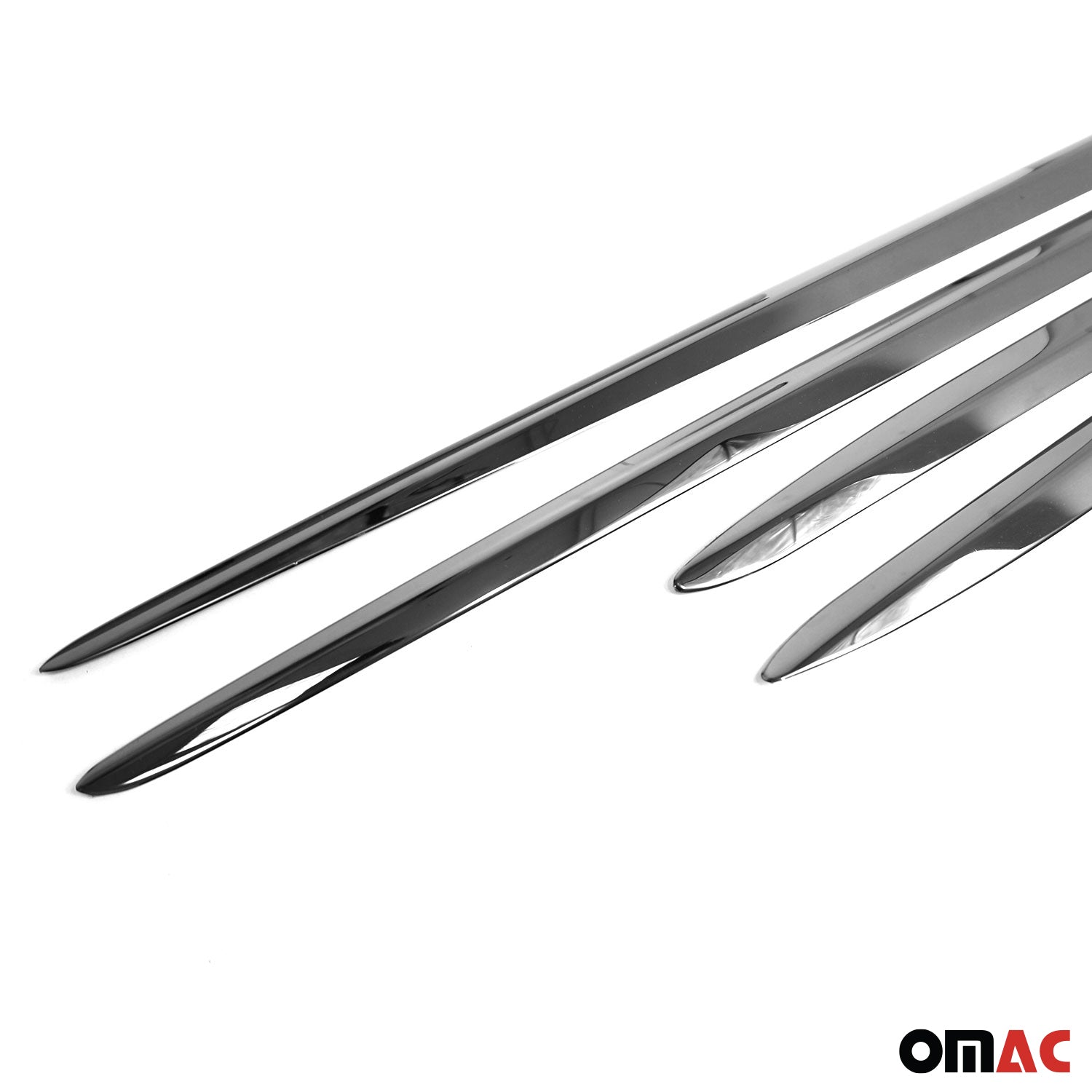 Garniture Baguette de porte latérale pour Fiat 500X 2015-2026 inox Foncé 4Pcs