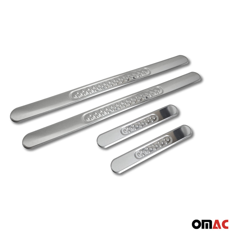 Seuils de porte pour Dacia Duster 2010-2025 50x3,5 cm & 17,5x2,5 cm Chromé 4x
